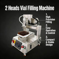 Machine de remplissage d'huiles essentielles LK-021S en acier inoxydable SUS 304, remplisseur de liquides péristaltique automatique à 2 buses, PLC HMI