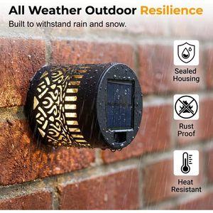Proyector Solar Mandala con Logotipo Personalizado, Lámpara de Pared, 4 Piezas, Cambio de Color, IP65, LED, Impermeable, Decoración de Jardín Exterior de Metal - Product Image 6