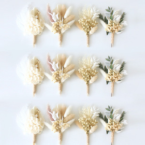Bouquet de fleurs séchées artisanales en herbe de pampa miniature, cadeau floral naturel pour Pâques, Noël, la Saint-Valentin - Product Image 6