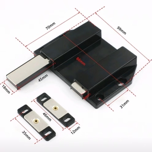 Butée de porte magnétique en acier inoxydable à fixation au sol, robuste, avec loquet à ouverture par poussée pour projets hôteliers et portes en verre - Product Image 3