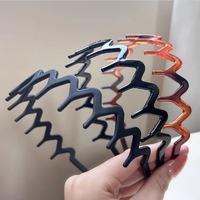 Serre-tête en résine à dents longues pour bébés filles, motif géométrique triangulaire, antidérapant, style japonais-coréen, accessoire pour cheveux, chouchous, utilisation extérieure