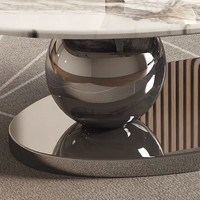 Table basse et table à thé YuanChang en métal de haute qualité avec un design moderne et épuré, finition noire/dorée pour le mobilier de salon