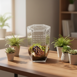 Jumping Spider Enclosure Box Spider Habitat Box <strong>Acrylic</strong> Insects Feeding <strong>Case</strong> - Product Image 1