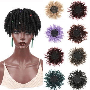 Peluca Sintética de Cabello Corto, <span class=keywords><strong>Trenzas</strong></span> Rizadas <span class=keywords><strong>con</strong></span> Clip, Cabello Afro Rizado y Suelto, Color Negro Ombre, para Mujer - Product Image 1