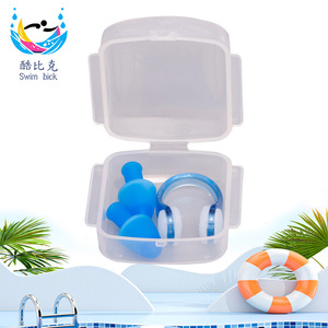 Ensemble de bouchons d'oreilles et de pinces nasales en silicone, résistant à l'eau, protection pour la natation, pour adultes et enfants, emballage plastique - Product Image 3