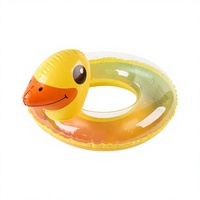 Bouée gonflable en PVC pour enfants, motif canard, écologique, pour piscine, plage et voyage