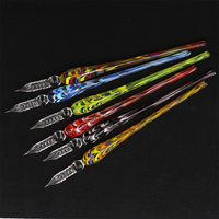 Ensemble de stylos plume en verre Pyrex EACAJESS, calligraphie, signature en cristal, écriture, pour étudiants et bureau, logo personnalisé disponible, pointe de 1,2 mm