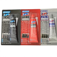 Fonsin Mastic d'étanchéité RTV silicone haute température, scellant instantané, résistant à l'eau et à l'huile, super gris, pour usage automobile et transport