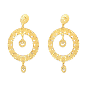 Venta directa de fábrica, joyería de acero inoxidable chapada en oro de 24 quilates de alta calidad, pendientes de estilo a la moda - Product Image 1