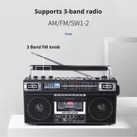 Nouveau magnétophone radio portable quatre bandes pour étudiants avec FM 80-108 MHz, puissance de sortie 10-30 W, lecteur USB, lecteur SD, affichage numérique