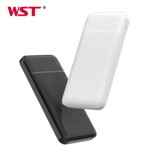 WST พาวเวอร์แบงค์บางเฉียบสไตล์ปกติของ Android USB คู่ราคาถูกแบบพกพาพาวเวอร์แบงค์10000mAh สีดำ - Product Image 2