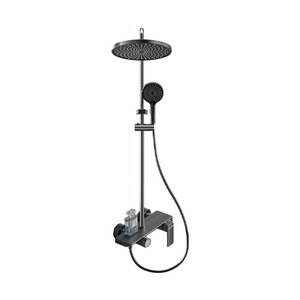 Shower Head Set Aluminum Alloy Round Rain Shower Massage Adjustable Settings Pressure Boosting Bathroom Toilet Home Hotel Use - Product Image 1