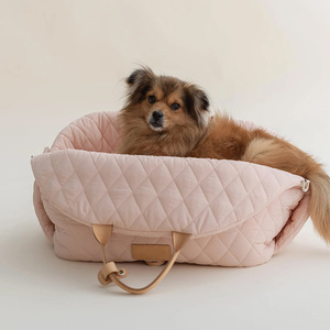 Bolsa de transporte acolchada de lujo para mascotas al por mayor | Bolsa de viaje multifuncional para perros y gatos | Bolso suave para asiento de coche - Product Image 6