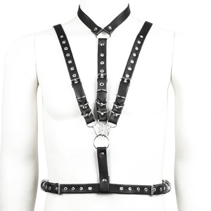 HM auto Bondage jouet sexuel pour homme Punk hommes Bondage fétiche <span class=keywords><strong>Sexy</strong></span> cuir <span class=keywords><strong>Latex</strong></span> vêtements amour poupées pour hommes - Product Image 5
