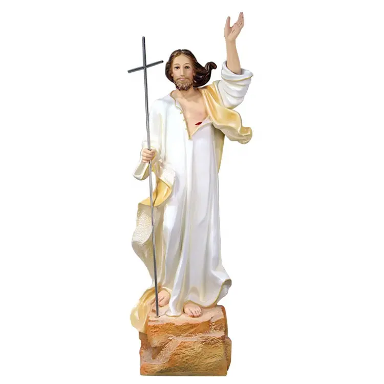 Resin Religious Culture Resurrection of Jesus Christ Statue Crafts Church Modern Living Room Home Decoration gifts figurine