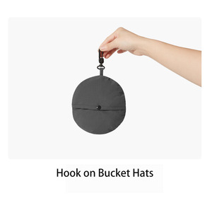 Chapeau de pêcheur pliable personnalisé avec logo, chapeau de randonnée, chapeau de soleil imperméable réglable pour l'extérieur, avec crochet - Product Image 3