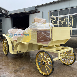 Carruajes de Caballos Reales Estilo Boda para Venta, Vehículo de Ruedas Tirado por Caballos, Carro Retro para Recorridos Turísticos en Parques - Product Image 4