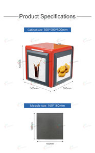 Kotak pengiriman motor layar LED kotak bawa ulang tampilan warna Hd tiga sisi luar ruangan 4500cd dengan layar LED - Product Image 3