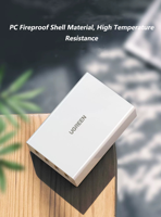 Stasiun Pengisian Daya USB C UGREEN 34W 4-in-1 Hub untuk Kantor/Rumah/Perjalanan Dengan Kabel 1.5m