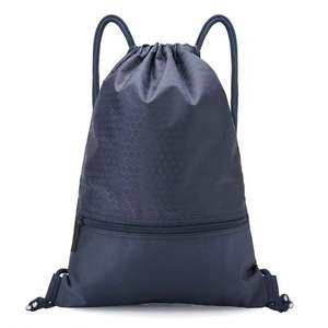 Custom Logo 210D Polyester <b>Drawstring</b> <b>Backpack</b> Bag <b>Drawstring</b> Sports Gym Bag Storage Bag With Zipper - Product Image 3