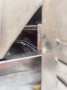 شواية تجارية مزدوجة الوقود بطول 1 متر من الفولاذ المقاوم للصدأ مع سيخ دوار للشواء تعمل بالغاز والفحم - Product Image 5