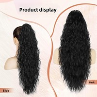 Perruque longue ondulée naturelle U-tip style européen et américain, 140g, grande pièce à clipser, queue de cheval volumineuse, texture ondulée