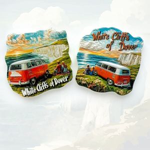 Imán de refrigerador con paisaje de acantilados Blancos Británicos, regalo de recuerdo de viaje Retro, decoración del hogar, pegatina magnética decorativa - Product Image 5