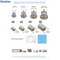 Conector Circular Metálico de Empuje y Tracción FGG EGG 1:1 Intercambiable de 2, 10, 16, 26 Pines, Conector de Señal de Alta Densidad, Sensor IP68 Serie K