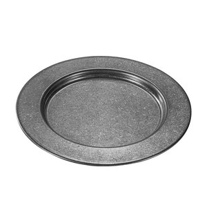 Plateaux ronds rétro en acier inoxydable 18 cm, motif flocon de neige gris, pour la présentation de desserts dans les cafés - Product Image 3