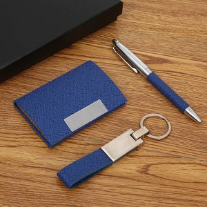 Executive <b>Gift</b> <b>Set</b>: Custom Keychains, Business Card Holder & Pen - Perfect Corporate Giveaway - Product Image 3
