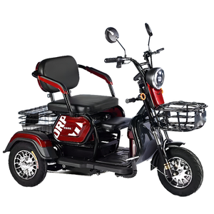 <span class=keywords><strong>Triciclo</strong></span> Eléctrico Ligero para el Hogar, <span class=keywords><strong>Asiento</strong></span> Trasero <span class=keywords><strong>Reclinable</strong></span>, <span class=keywords><strong>Asiento</strong></span> Doble, Scooter de Movilidad para Personas Mayores con Cesta Delantera y Trasera - Product Image 1