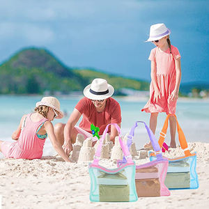 Reusable Sand Beach Kids Child Toy Mesh Collection Storage Organizer Bag