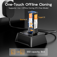 MAIWO M.2 NVMe Dual Disk Solid State SSD Hard Disk Copy Machine Antarmuka Tipe-C USB3.2 Basis Transfer Kecepatan Tinggi untuk Laptop PC