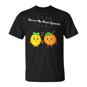 T-shirt You're My Main Squeeze Orange Lemon pour les végétariens et les végétaliens - Product Image 1