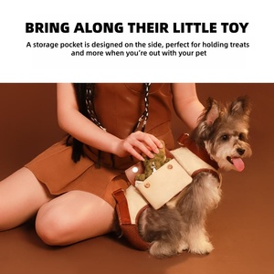 Wakytu İngiltere Modern Köpek ve Kedi Taşıma Çantası Tek Omuzlu Kanvas Sırt Çantası Nefes Alabilen Taşınabilir 7.5kg Kapasiteli - Product Image 3