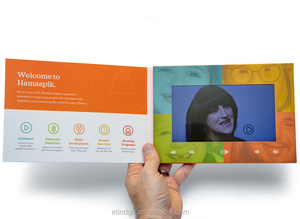 Tarjeta de felicitación para vídeo, folleto con pantalla lcd personalizada de 7 pulgadas, Con caja para publicidad de productos - Product Image 6
