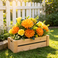 Kunstbloemen Dahlia & Roos Bloemen Waterdichte Kunstzijde Bloemen Huis Tafeldecoratie Bruiloft Achtergrond Evenement Bloemstukken Groothandel