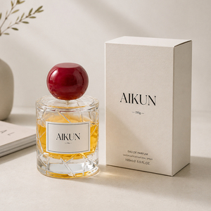 ชุดน้ำหอม Aikun Holiday Gift Buyer ขนาด 50 มล. กลิ่นหอมติดทนนาน บรรจุในขวดแก้วทรงเหลี่ยม ฝาเรซิ่นสีแดง กล่องแข็งสีเทา - Product Image 3