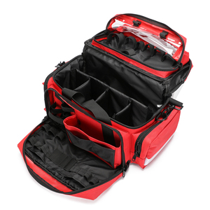 Portatile rosso di emergenza Trauma medico borsa con strisce riflettenti grande capacità Kit di pronto soccorso Organizer per <span class=keywords><strong>EMT</strong></span> e uso di salvataggio - Product Image 2