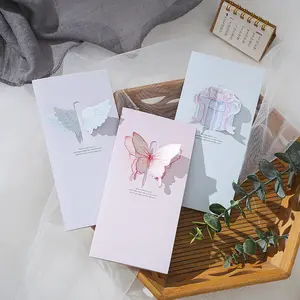 3D Butterfly Greenting Card con Bow Christmas Tarjetas de felicitación Año Nuevo Best Wishes Heart Tarjeta de felicitación - Product Image 1