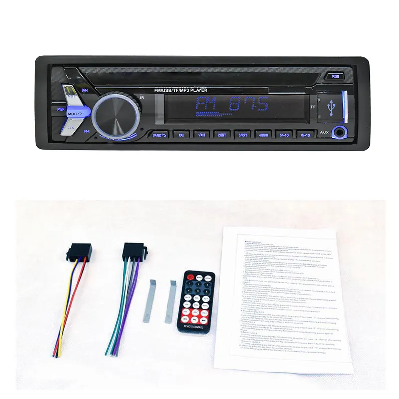 Universal 12V 1DIN Auto Rádio Com mp3 BT handfree telefone USB música TF AUX FM Car cassette player