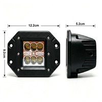 Projecteur de travail LED fin 3,3 pouces 18W 6000K, modes de fixation multiples, IP68, 12-48V, 1200lm, lampe auxiliaire pour conduite tout-terrain, voiture, camion, chariot élévateur