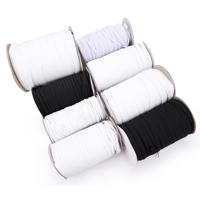 Cinta Elástica de Spandex/Poliéster Tejida MILY, Cinta de Sujeción para Vestidos, Sombreros, Tejido Plano, Ganchillo, Borde Reforzado, Cinta para Bolsos