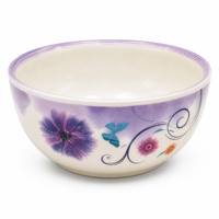 Magnifique service de vaisselle en mélamine motif papillon violet, ensemble de bols et assiettes à motif floral pour la maison, les dîners, les fêtes, l'usage quotidien, conforme CE