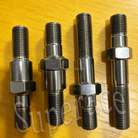 Pernos de titanio para coches de carreras, perno de montaje de amortiguador de 1/2"-20x3.08" con una tuerca para barra de radio y barra de dirección y rótula de dirección, piezas para coches de carreras
