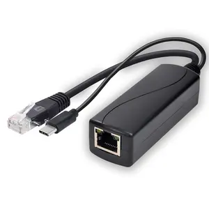 C-Power Type-C 5V PoE Splitter 48V ไปยังอะแดปเตอร์2.4A พร้อมปลั๊ก Micro <span class=keywords><strong>USB</strong></span> สำหรับการเชื่อมต่อสายไฟ802.3Af รับประกัน3ปี - Product Image 1