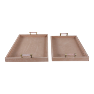 Vassoi Decorativi Moderni in Legno con Manici a Barra per Gioielli e Oggetti Preziosi, Ideali per Comodino o Tavolino da Caffè - Product Image 4