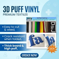 Espuma 3D para Transferencia Térmica, 0.6 mm de Grosor, Capa Uniforme, Sin Rebultos Desiguales Después de la Prensado Térmico, para Corte Preciso con Plotter
