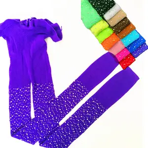 Sexy Girls Tights Stockings for Children Girls Bottoming Outwear Rhinestone Crystal Stockings Kids Long Fishnet Stockings