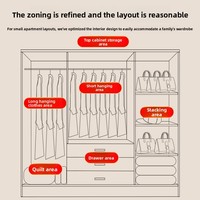 Armoire de rangement moderne et minimaliste Dongma pour chambre à coucher, design suspendu, pliable et drainable, idéale pour petit appartement